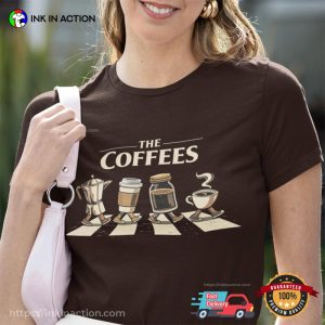 The Coffees Abbey Road Funny Coffees Lovers Comfort Colors Shirt