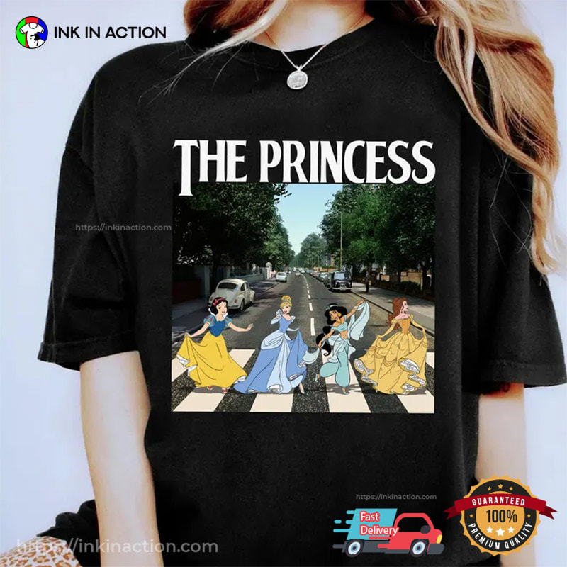 The Princess Abbey Road Disney Princesses Comfort Colors Shirt The Princess Abbey Road Disney Princesses Comfort Colors Shirt