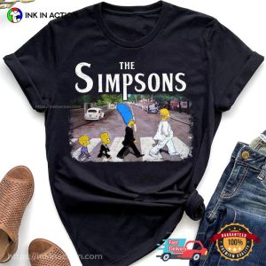 The Simpsons Abbey Road Funny Simpsons Cartoon Shirt 3 InkInAction.com