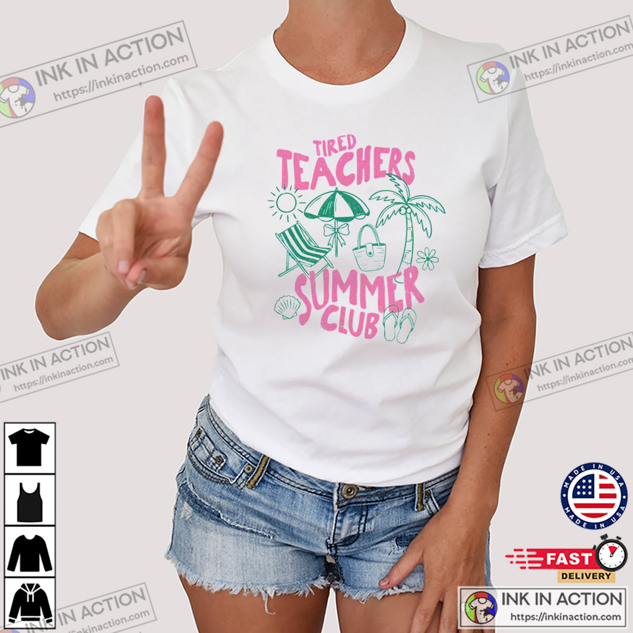 Tired Teacher Summer Club Funny Summer Break Teacher Shirt Tired Teacher Summer Club Funny Summer Break Teacher Shirt