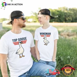 Top Goose And Wingman Funny Dad Son Shirt