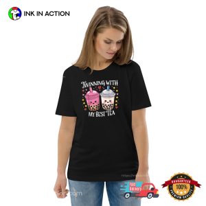 Twinning With My Best Tea, Bestie Bubble Tea Tee 1 InkInAction.com