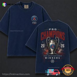 UEFA Champions League Winner PSG Champions 2026 Comfort Colors Shirt 2 InkInAction.com