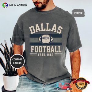 Vintage Dallas Football 1960 Comfort Colors Shirt 3 InkInAction.com