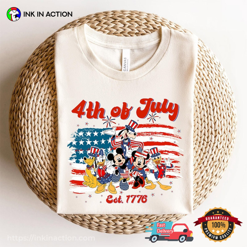 Happy 4th Of July Greetings Disney Family Tee Happy 4th Of July Greetings Disney Family Tee
