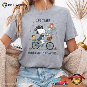 250 Years United States Of America Snoopy Movie Comfort Colors Shirt
