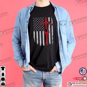 Airplane Mechanic American Flag Aircraft Shirts