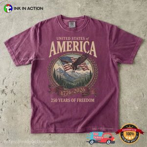 America 250 Years Of Freedom Retro Style Comfort Colors Shirt