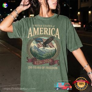 America 250 Years Of Freedom Retro Style Comfort Colors Shirt America 250 Years Of Freedom Retro Style Comfort Colors Shirt