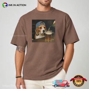 Beagle Drinking Beer Funny Beer Dog Meme Comfort Colors Shirt 3 InkInAction.com
