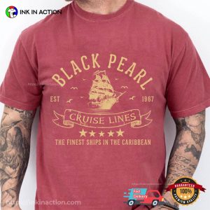 Black Pearl Cruise Lines Retro Disney Pirates Comfort Colors Shirt