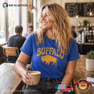 Blue And Gold Buffalo Hockey Logo Basic Shirt