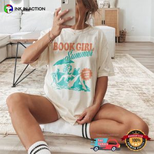 Book Girl Summer Retro Bookish Vacation Comfort Colors Shirt 3 InkInAction.com