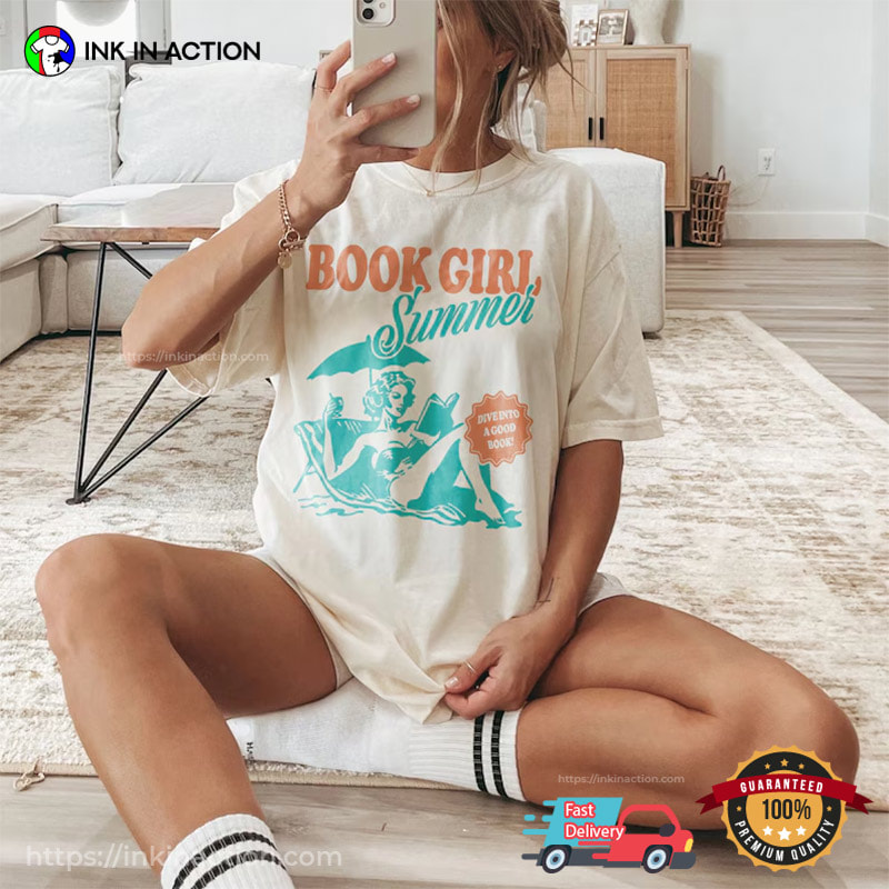 Book Girl Summer Retro Bookish Vacation Comfort Colors Shirt Book Girl Summer Retro Bookish Vacation Comfort Colors Shirt