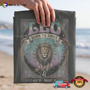 Born To Shine Leo Zodiac Gifts Comfort Colors Shirt