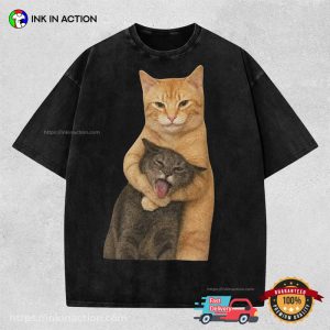 Cats Fight Funny Cat Meme Comfort Colors Shirt 3 InkInAction.com