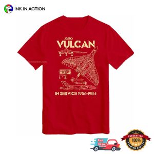 Cold War Bomber Aircraft Avro Vulcan In Service Shirt