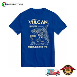 Cold War Bomber Aircraft Avro Vulcan In Service Shirt 3 InkInAction.com
