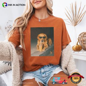 Cool Golden Retriever Drinking Iced Coffee Comfort Colors Shirt Cool Golden Retriever Drinking Iced Coffee Comfort Colors Shirt