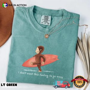 Curious Surfer Monkey Summer Vacation Comfort Colors Shirt 2 InkInAction.com