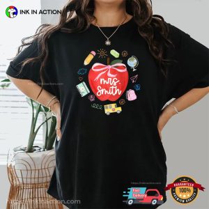 Custom Back To School Teacher Apple Comfort Colors Shirt