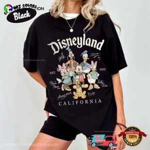 Custom Disneyland Mickey And Friends Signatures Comfort Colors Shirt