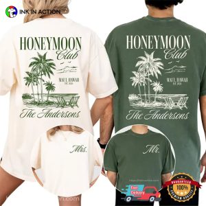 Custom Name Mr And Mrs Honeymoon Club Newlywed Matching Comfort Colors Shirt