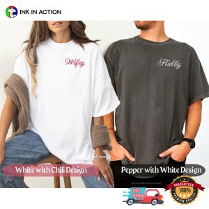 Custom Newlyweds Club Wifey And Hubby Couple Matching Comfort Colors Shirt