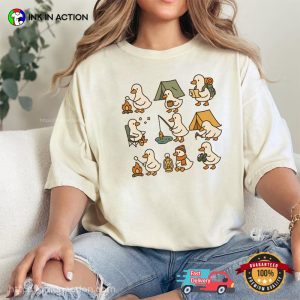 Cute Goose Camping, Hiking Duck Gift Comfort Colors Shirt