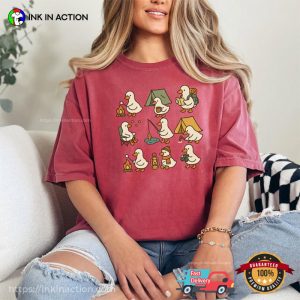 Cute Goose Camping, Hiking Duck Gift Comfort Colors Shirt 2 InkInAction.com