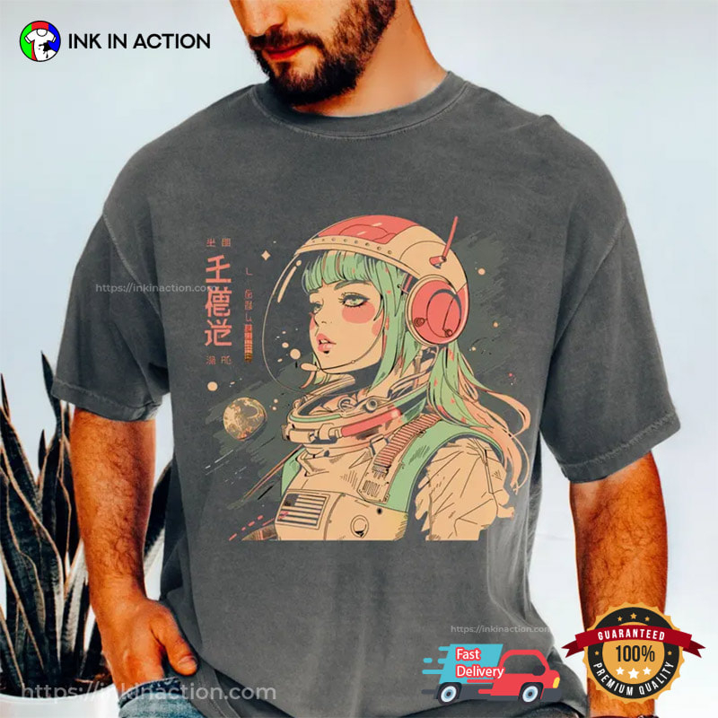 Cyperpunk Space Girl Anime Manga Comfort Colors Shirt Cyperpunk Space Girl Anime Manga Comfort Colors Shirt
