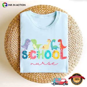 Dinosaur School Nurse Gift Tee