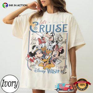 Disney Mickey and Friends Let's Cruise Retro Comfort Colors Shirt 3 InkInAction.com