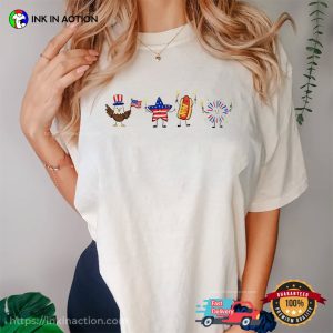 Eagle Star Hotdog Firework Patriotic 4th Of July Gift Comfort Colors Shirt