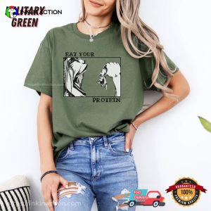 Eat Your Protein Parody Attack On Titan Anime Comfort Colors Shirt