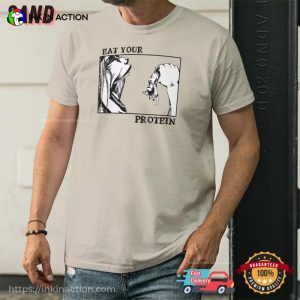 Eat Your Protein Parody Attack on Titan Anime Comfort Colors Shirt 3 InkInAction.com