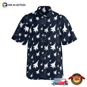 F-15 Fighter Jet Military Aircraft Hawaiian Shirt