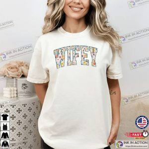 Floral Wifey Married Gifts Comfort Colors Shirt