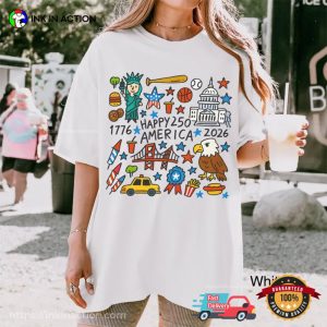 Happy 250 America 1776-2026 Comfort Colors Shirt