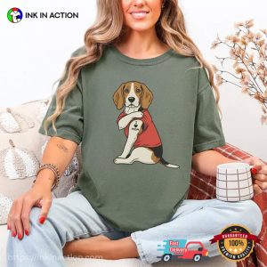 I Love Mom Beagle Funny Tattooed Dog Comfort Colors Shirt
