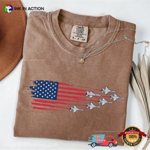 Jet Airforce America Flag, aviation day Gifts Comfort Colors Shirt 2 InkInAction.com