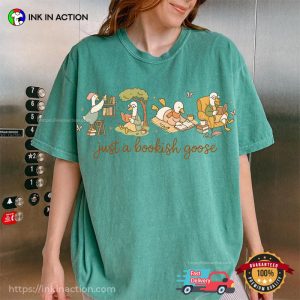 Just A Bookish Goose Adorable Comfort Colors Shirt Just A Bookish Goose Adorable Comfort Colors Shirt