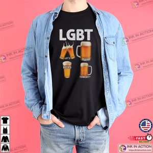 LGBT Let's Get Beers Tonight Funny beer themed shirts InkInAction.com