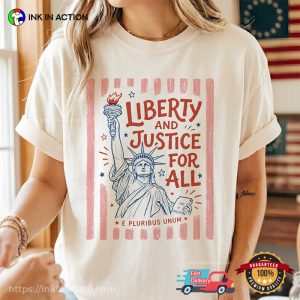 Liberty And Justice For All, Fourth Of July Celebration Comfort Colors Shirt