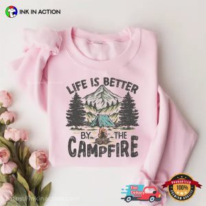 Life Is Better By The Campfire, Camping Squad Tee 3 InkInAction.com