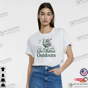 Life Is Better Outdoors Funny Hiking Rooster Shirt 1 InkInAction.com