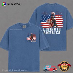Living In America Apollo Creed Patriotic 4th July Comfort Colors Shirt 2 InkInAction.com