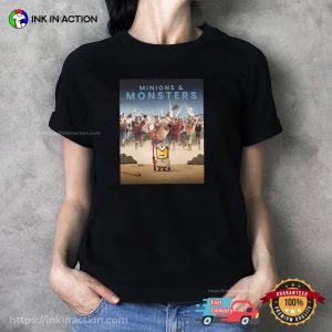 Minions And Monsters Movie Poster Tee 1 InkInAction.com