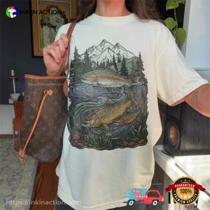 Mountain River Fish Trout, fishing trout Comfort Colors Shirt 3 InkInAction.com