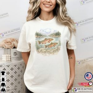 Mountain River Landscape Rainbow Trout, Trout Fishing Gifts Comfort Colors Shirt Mountain River Landscape Rainbow Trout, Trout Fishing Gifts Comfort Colors Shirt